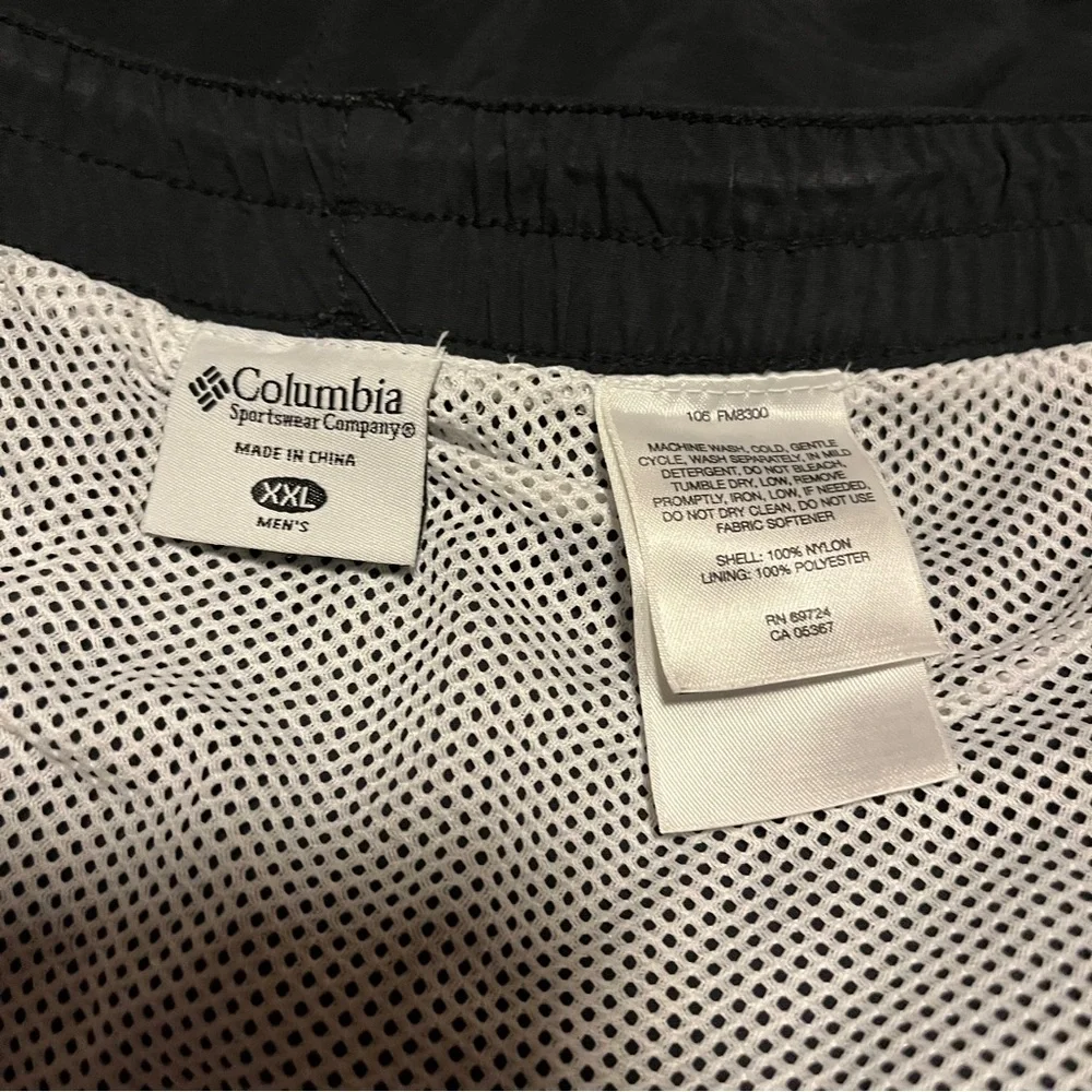 Columbia Swim Trunks Men's XXL PFG Black Nylon Packable (753)